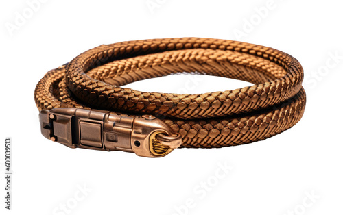 Golden Color Tank Gun Bore Snake Isolated On Transparent Background PNG.