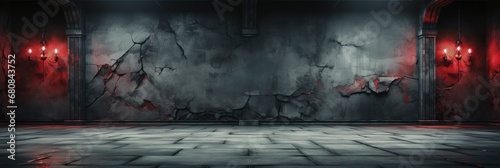 Abstract Image Dark Room Concrete Floor Banner, Banner Image For Website, Background abstract , Desktop Wallpaper