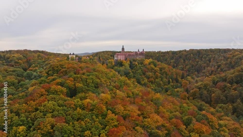 Walbrzych Castle in Lower Silesia Poland #4 Autumn trees photo