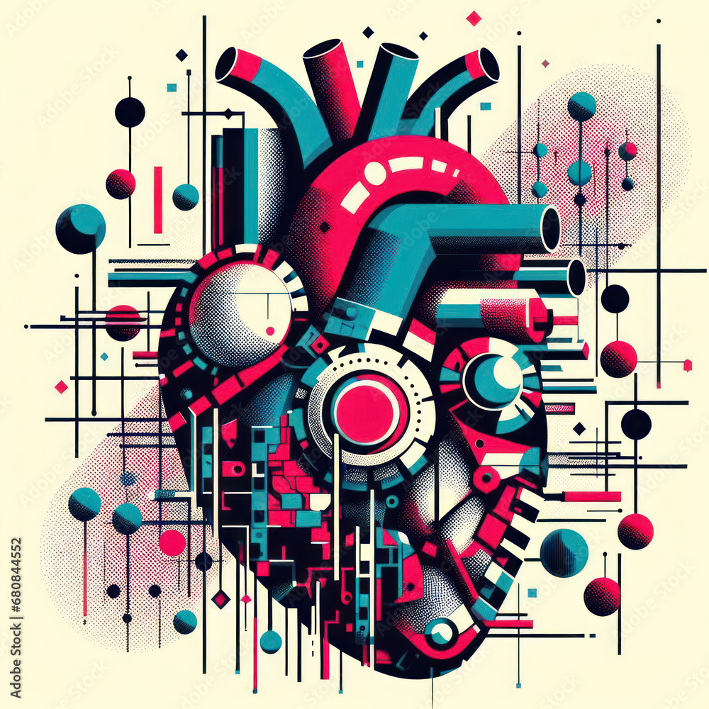 Obraz premium Artificial heart Generative AI Illustration