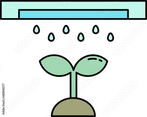 Modern water sprayer illustration