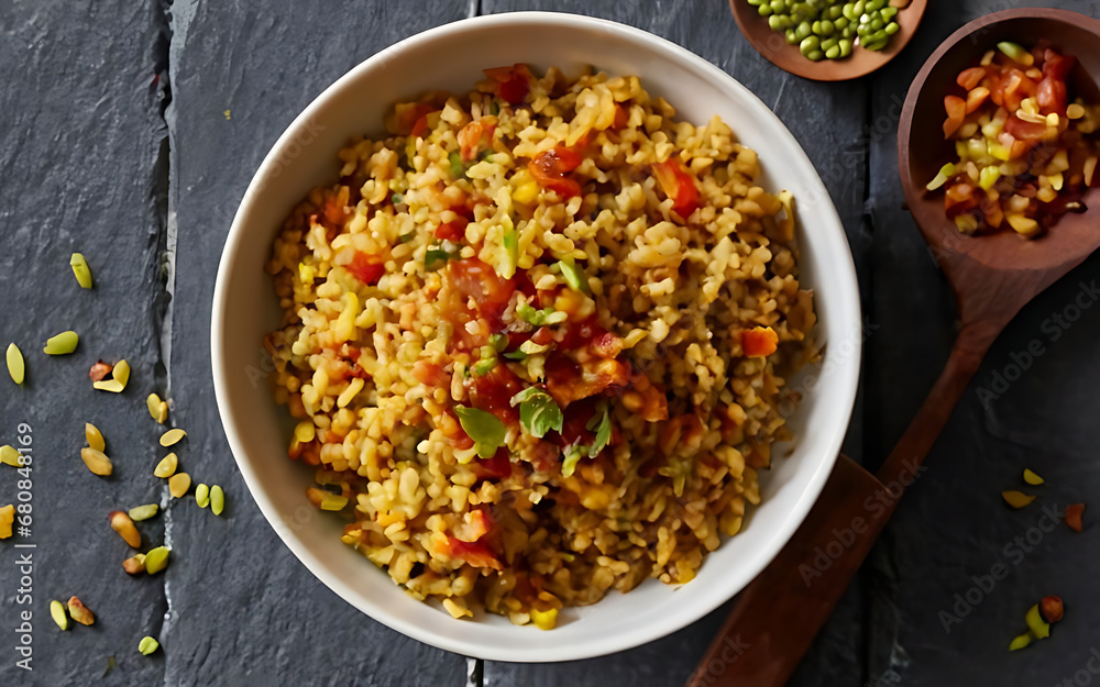 Capture the essence of Freekeh in a mouthwatering food photography shot Generative AI Capture the essence of Freekeh in a mouthwatering food photography shot Generative AI