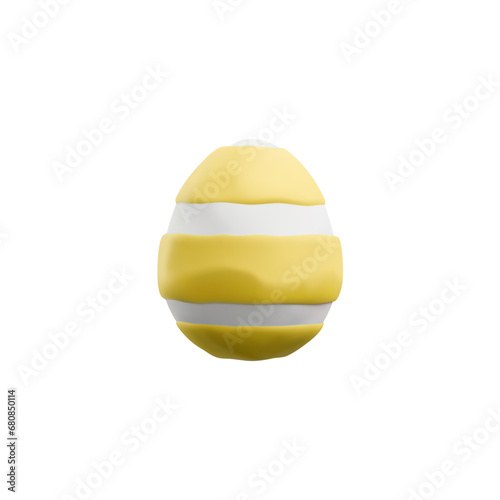Easter egg plasticine handmade style realistic vector illustration isolated.