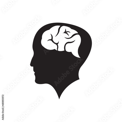 Brain logo icon design vector illustration