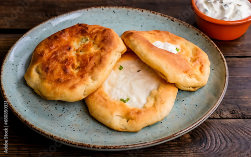 Capture the essence of Frybread in a mouthwatering food photography shot Generative AI