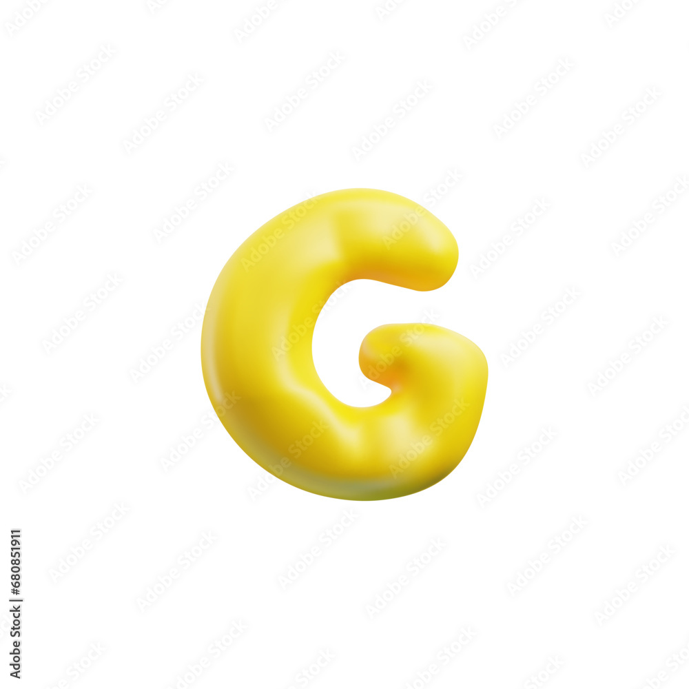 Letter G of English alphabet 3D render style vector illustration isolated. Letter G of English alphabet 3D render style vector illustration isolated.