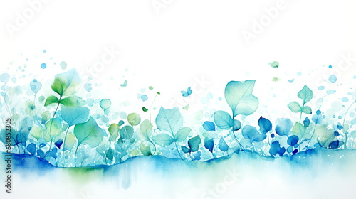 WATERCOLOR ABSTRACT BACKGROUND WITH FLOWERS. legal AI 