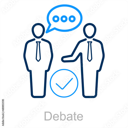Debate and discuss icon concept