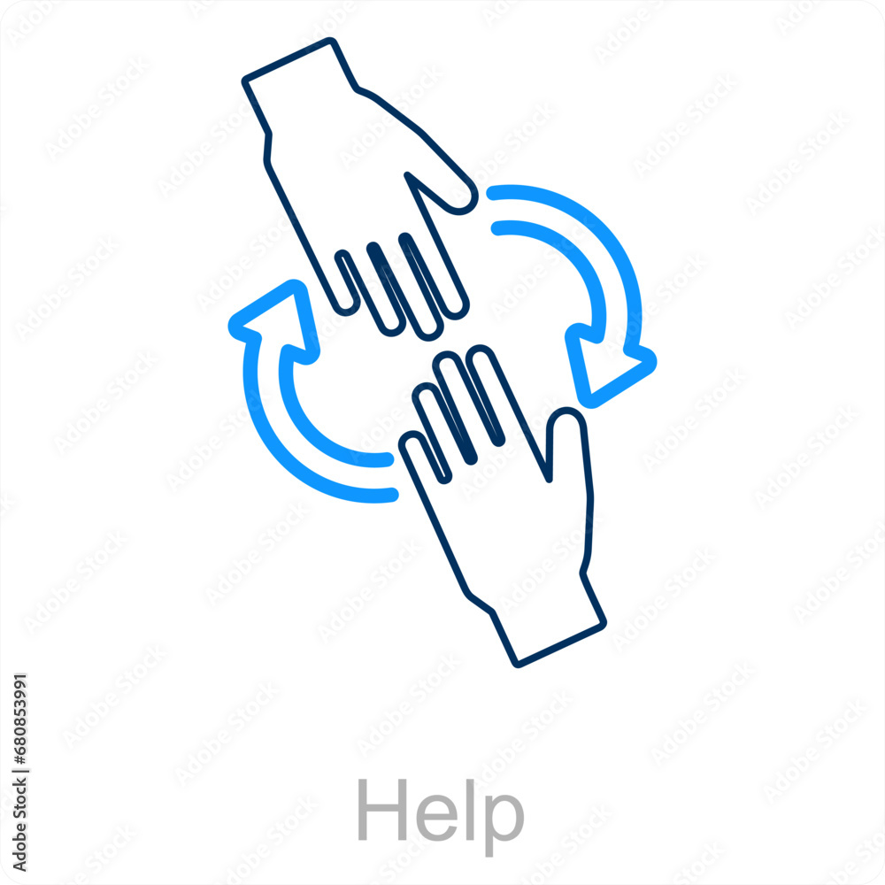 Obraz premium Help and solidarity icon concept