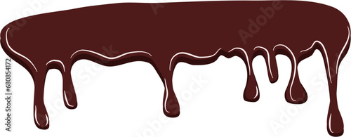 Melted chocolate dripping 