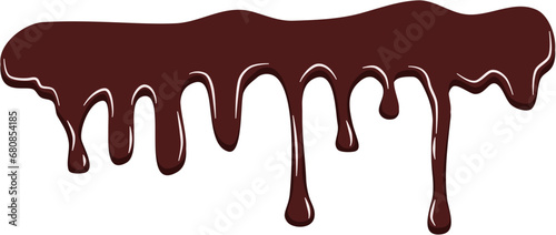 Melted chocolate dripping 