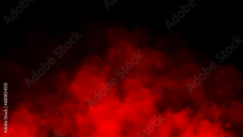 Abstract red smoke mist fog on a black background. Texture smoke background.