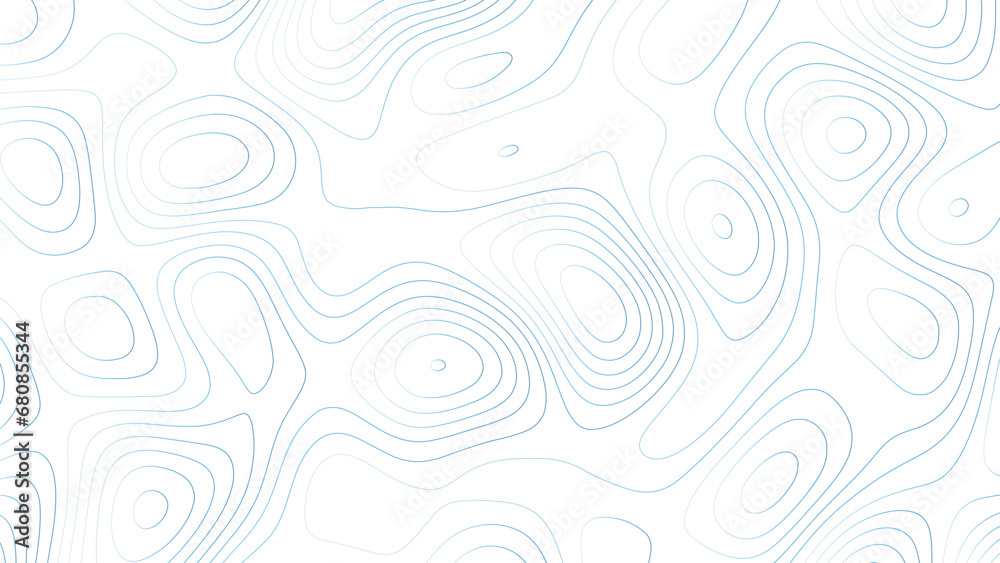 Topographic background and texture, Abstract bule topographic map, vector background with height lines. Topographic map colorful abstract background with contour lines.	