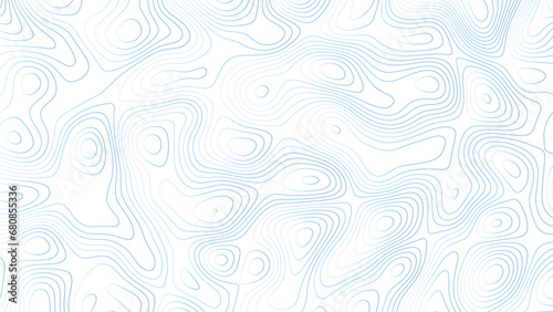 Topographic background and texture, Abstract bule topographic map, vector background with height lines. Topographic map colorful abstract background with contour lines. 
