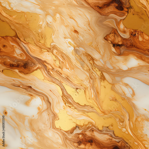 Seamless abstract luxury golden marble pattern background, ai generative