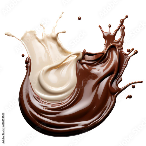 Transparent png clipart - coffee cream splash on white background