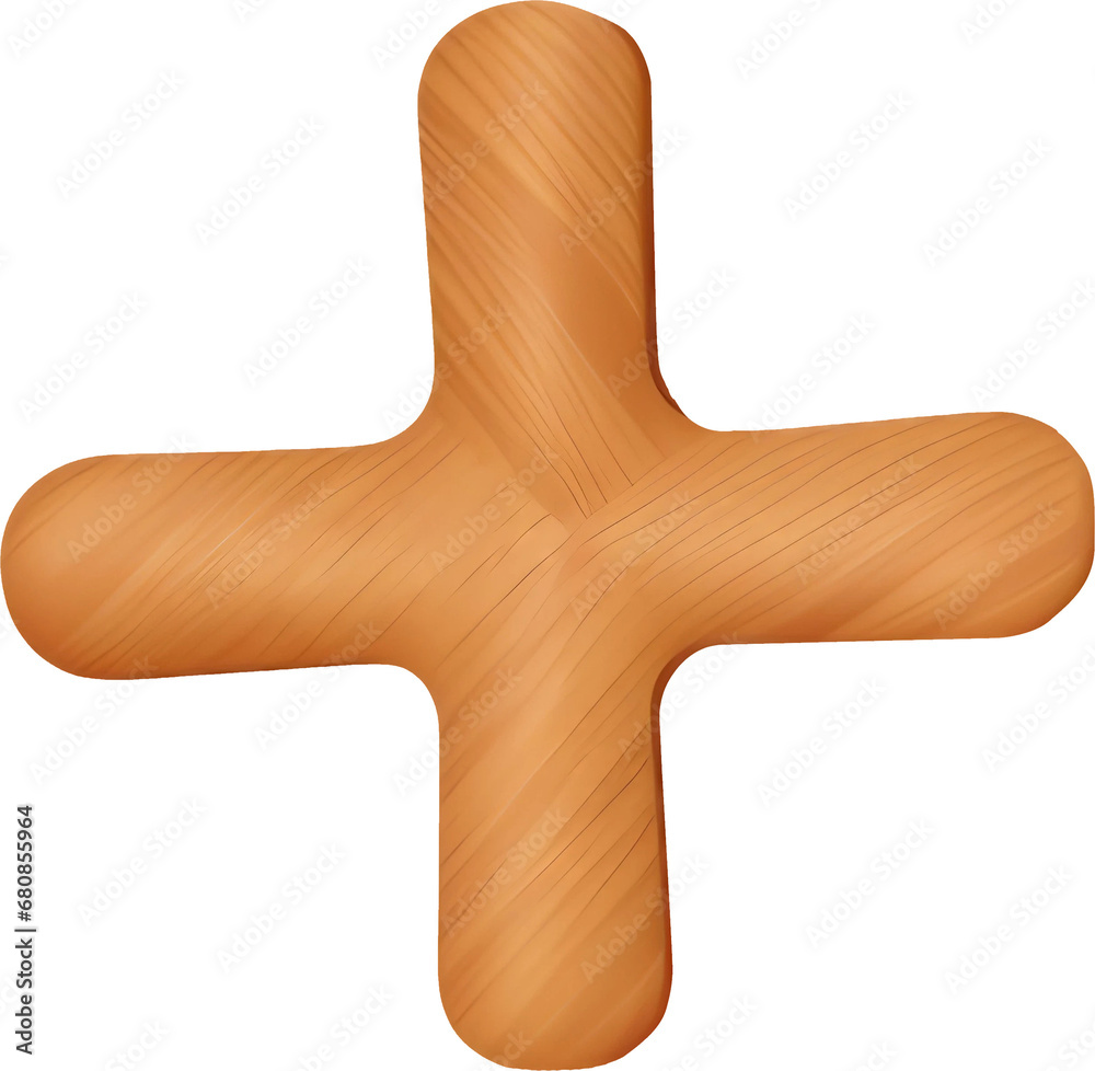 Obraz premium 투명한 배경 위에 나무장난감 도형