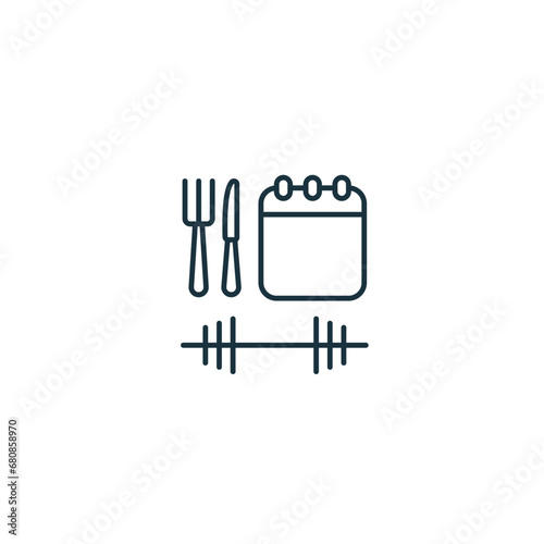 Daily routine outline icon. Monochrome simple sign from productivity collection. Daily routine icon for logo, templates, web design and infographics.