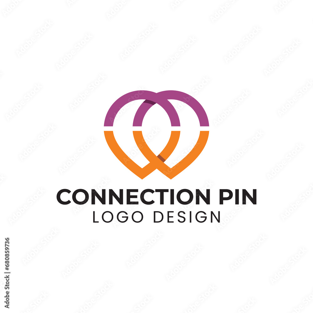 Fototapeta premium connection pin logo