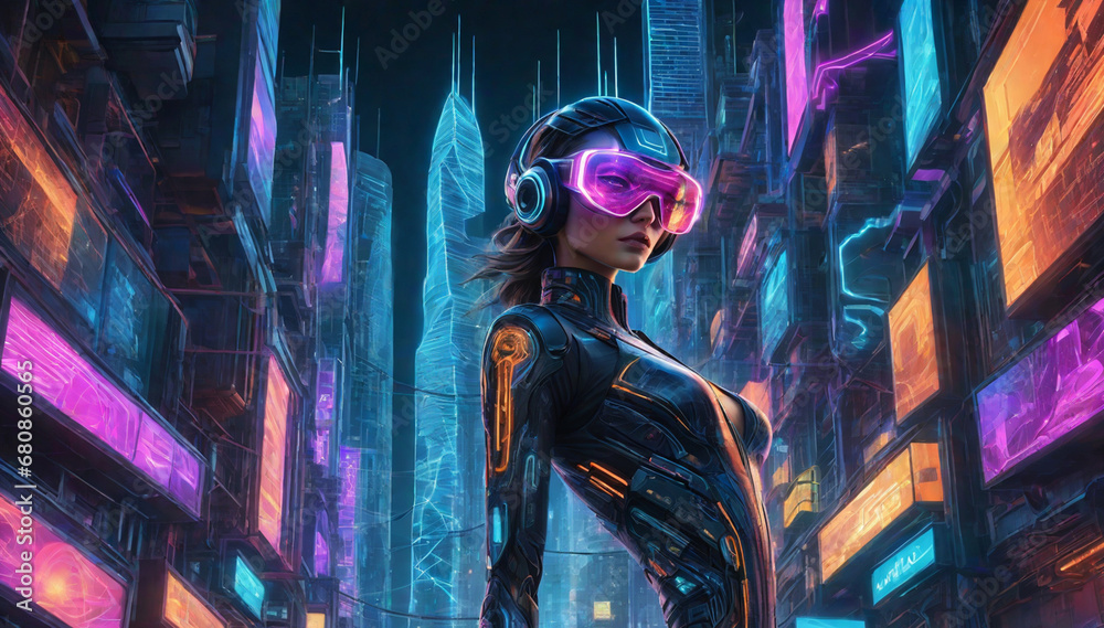 woman in the city, AI generated woman in the city, AI generated