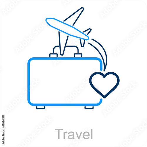 Travel and trip icon concept 