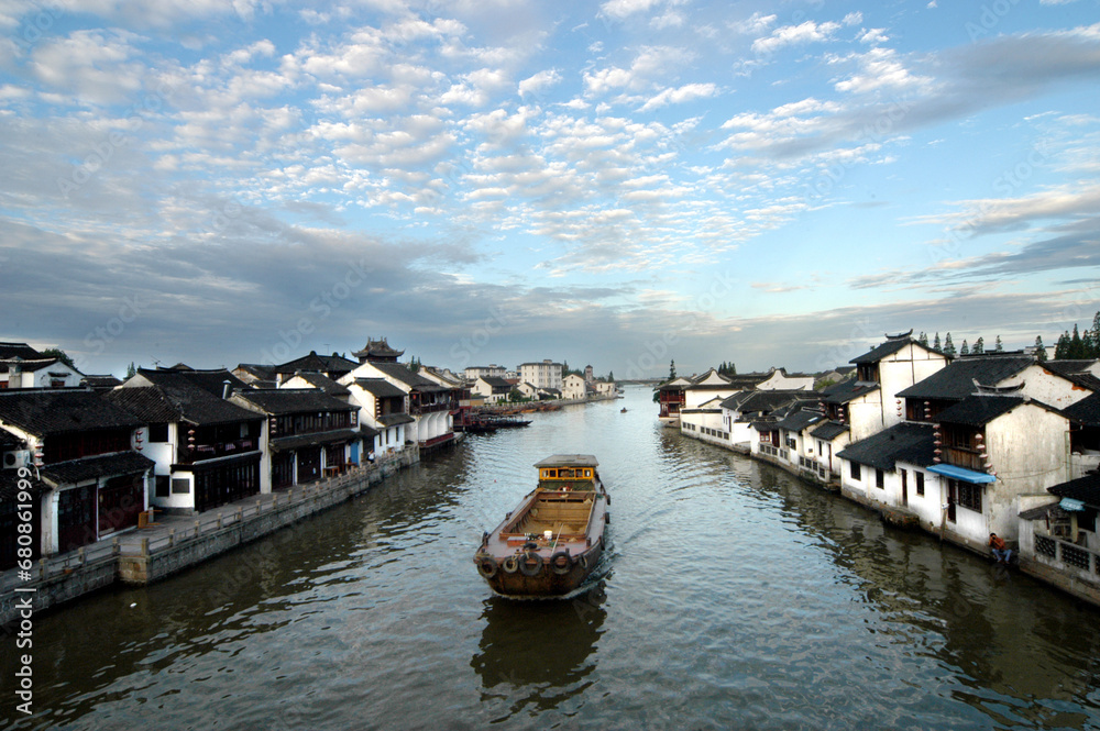 Zhujiajiao Ancient Town, Qingpu, Shanghai, China, is a famous historical and cultural town in China, the most beautiful characteristic town, and a famous tourist destination.
