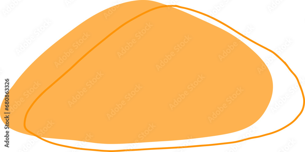 hand drawn abstract organic shape