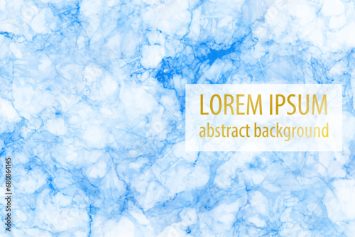 アルコールインクで描いたようなテクスチャの大理石（マーブル）模様のゴージャスな背景・青