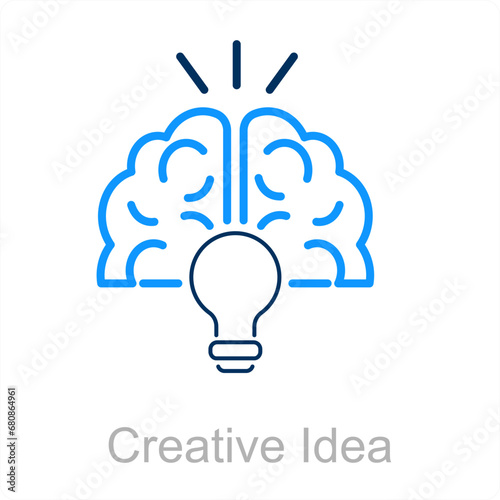 Creative Idea and idea icon concept 