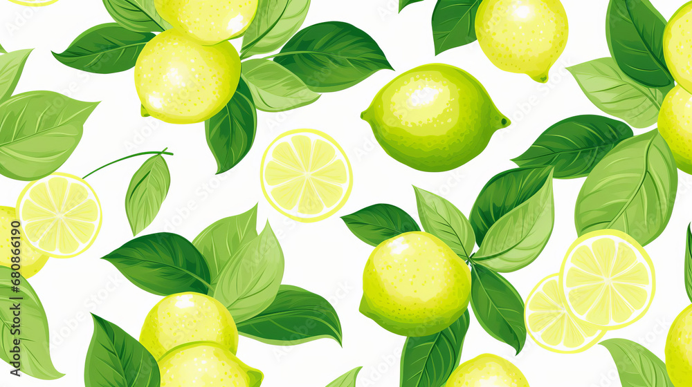 Pattern of citrus fruits, in the style of watercolor drawing, Pattern of citrus fruits, in the style of watercolor drawing,