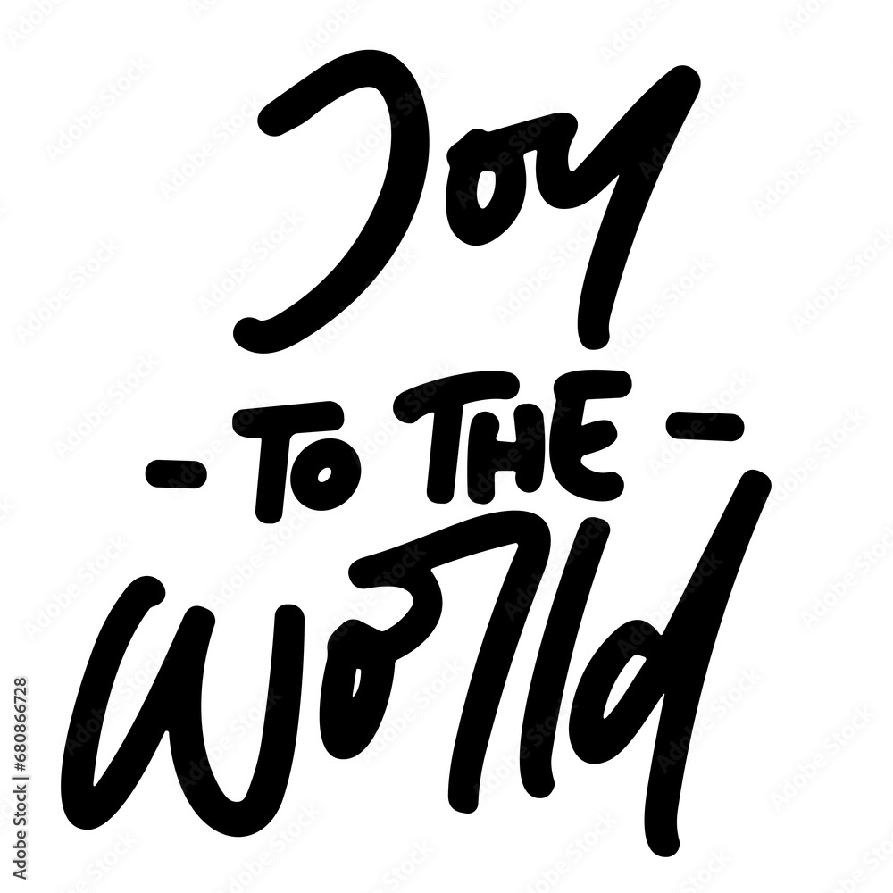 Obraz premium joy world vector lettering. typography. Motivational quote. Calligraphy postcard poster graphic design lettering element. Hand written sign