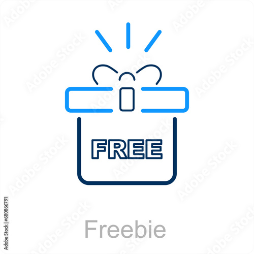 Freebie and free icon concept 