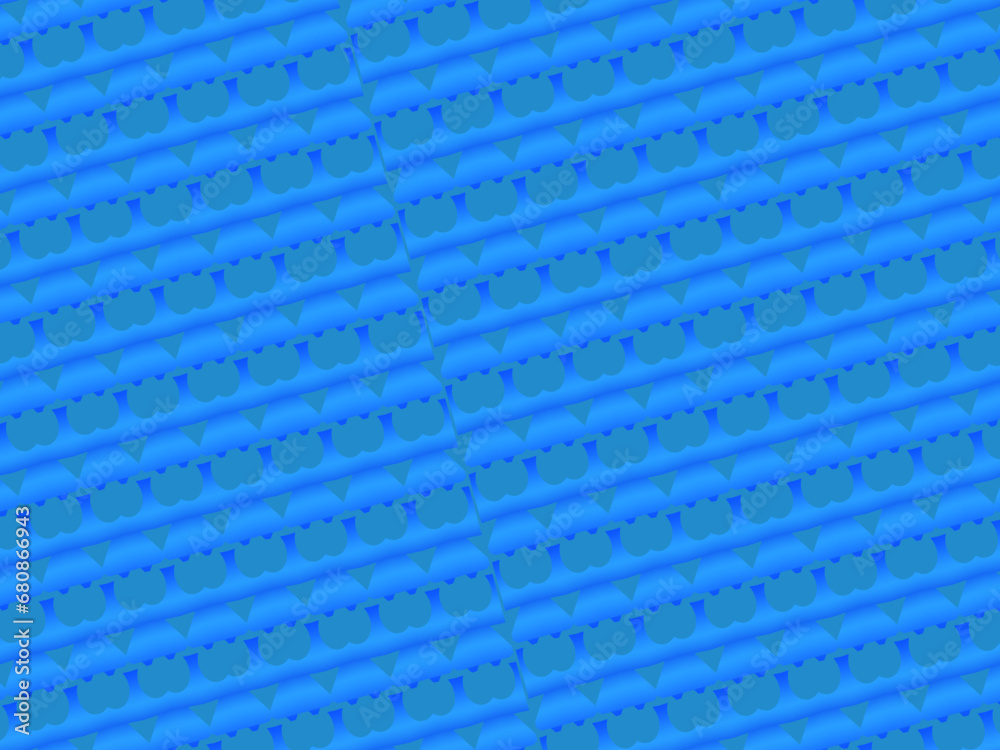 Fototapeta premium Blue background with 3D style. Blue gradient abstract pattern background. Blue steel background.