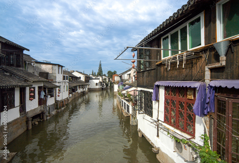 Zhujiajiao Ancient Town, Qingpu, Shanghai, China, is a famous historical and cultural town in China, the most beautiful characteristic town, and a famous tourist destination.
