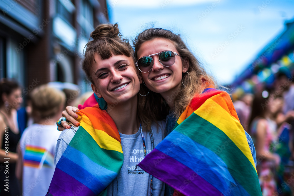 Personnes lgbt participants à la marche des fiertés Personnes lgbt participants à la marche des fiertés