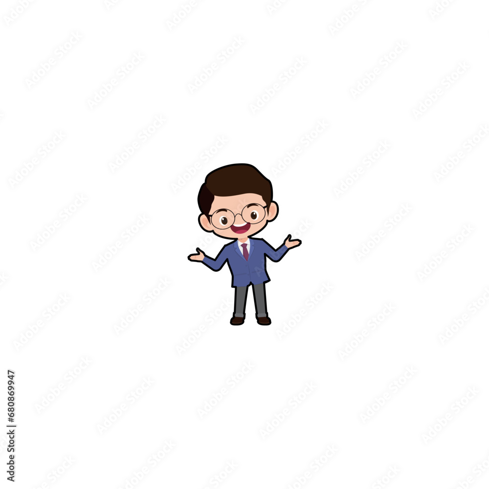teacher's pose neatly dressed in a jacket flat teacher's pose neatly dressed in a jacket flat