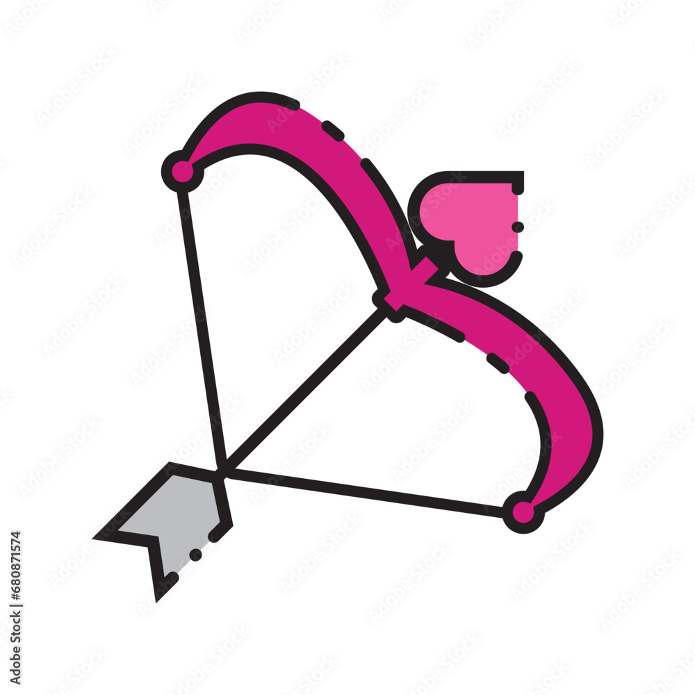 valentine's day arrow icon vector valentine's day arrow icon vector