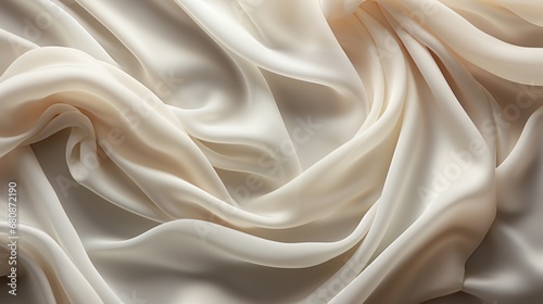 Minimalist white silk fabric texture with clean appearance. AI generate illustration
