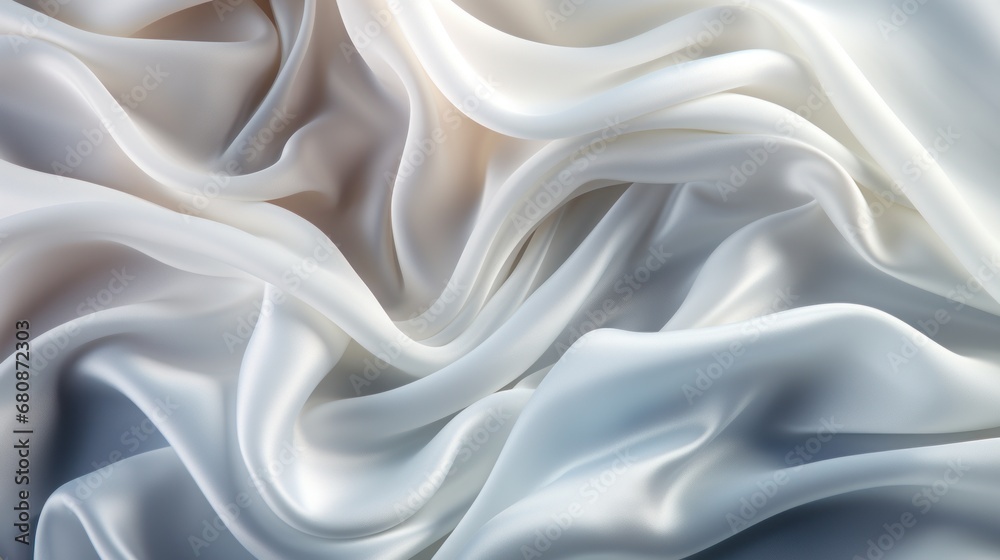 Minimalist white silk fabric texture with clean appearance. AI generate illustration