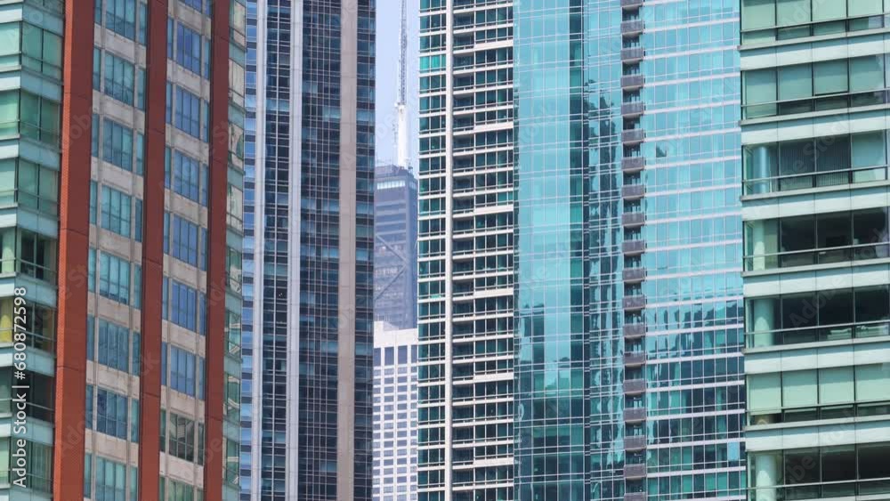 Tall buildings in the Chicago downtown is second largest business district in USA. Tall buildings in the Chicago downtown is second largest business district in USA.