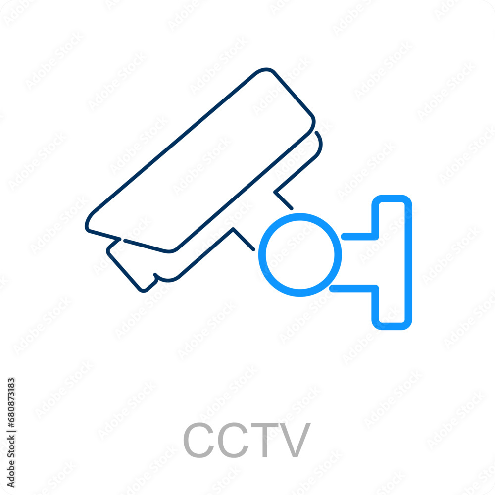 Fototapeta premium CCTV and security icon concept