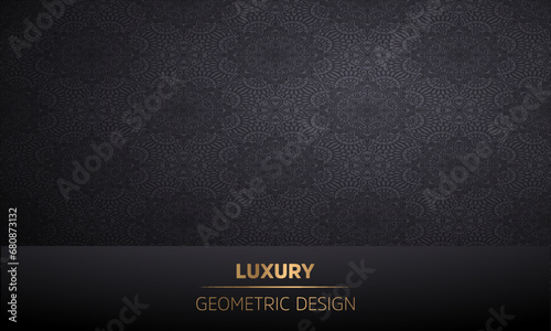 Black luxury background seamless Islamic pattern 
