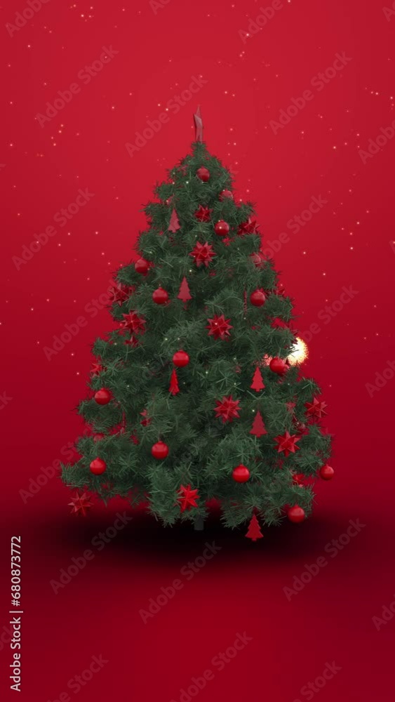 Red christmas greeting card, Vertical design for social media. Red christmas greeting card, Vertical design for social media.