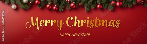Christmas Background with Merry Christmas text