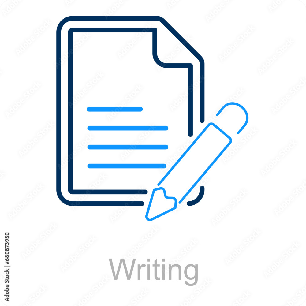 Writing and edit icon concept Writing and edit icon concept
