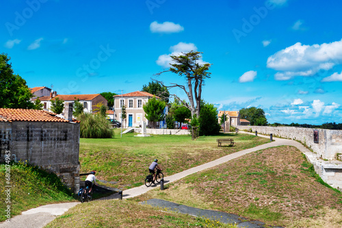 view of Chateau d'Oleron, city of  Oleron island, France photo