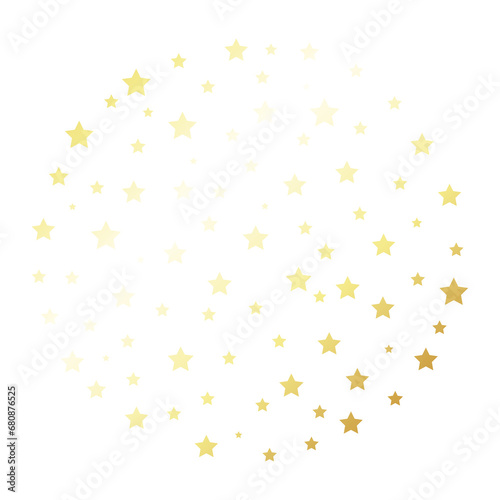 Set of golden isolated stars constellation. Unique holiday star design