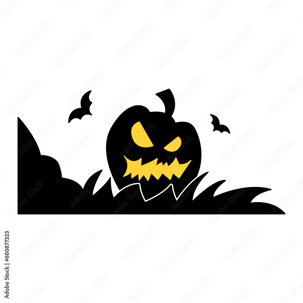 Halloween Corner Vector Illustration Design