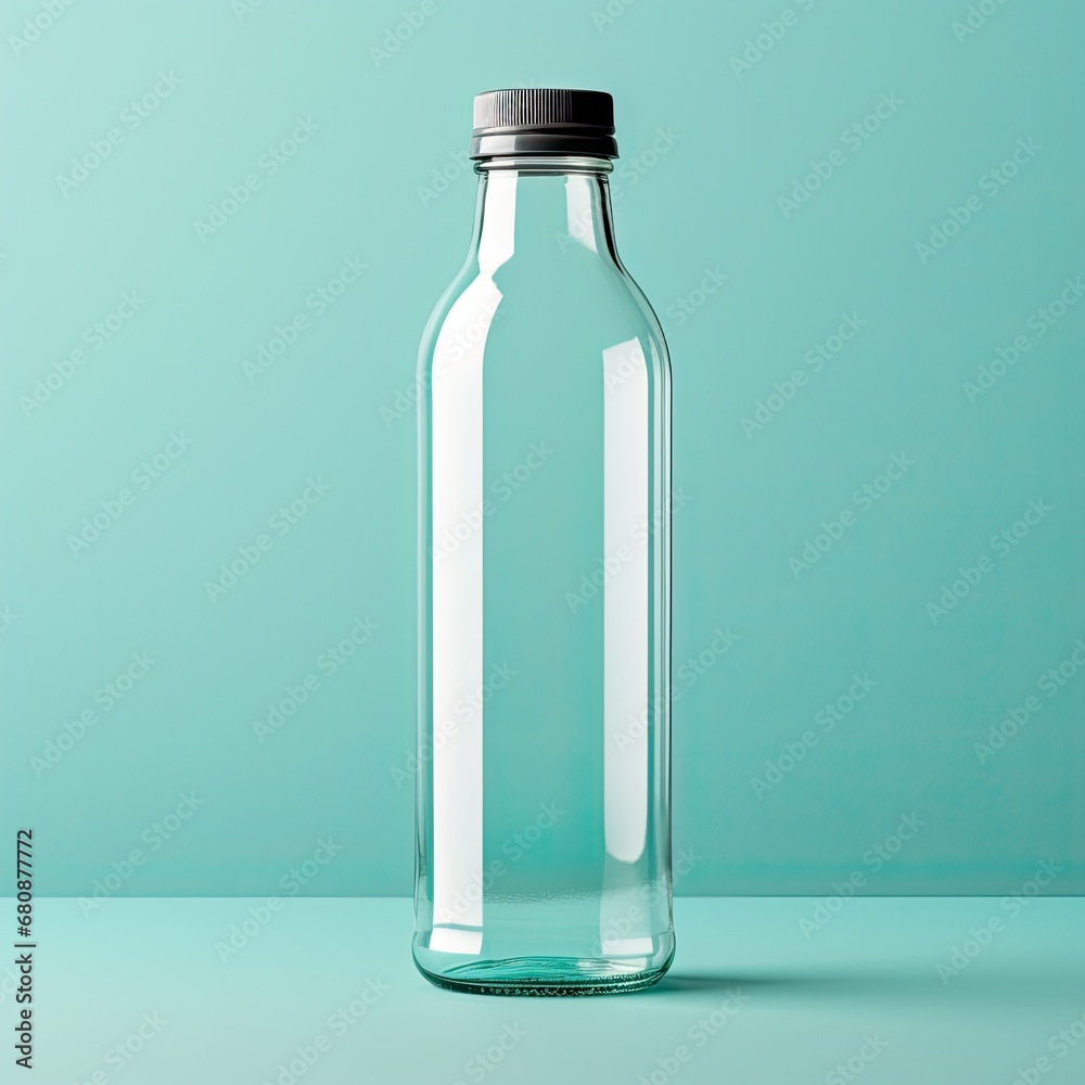 Transparent bottle mockup image Transparent bottle mockup image