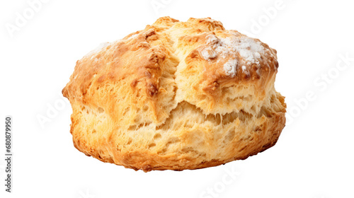 Scone on white isolated on clear png background and transparent background. Bakery and pastry concept for cafe and restaurent, AI generative. 